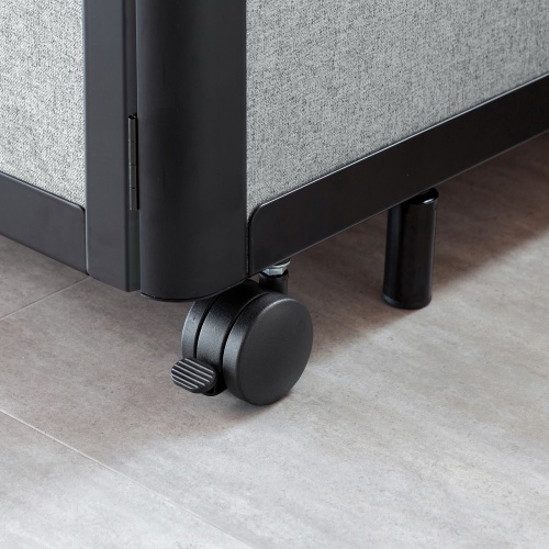 ワークブース（セミクローズ型・個室ブース・ボックス・自宅・WEB会議・吸音・グレー） SPT-PB007GY サンワサプライ