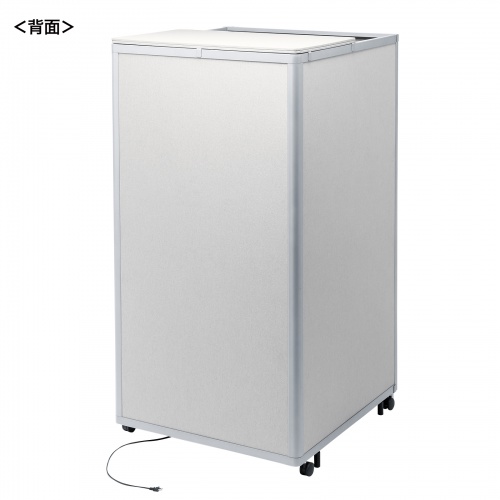 集中ブース（集中ボックス・セミクローズ型ワークブース・テレワークボックス・電話ブース・オフィス・WEB会議・個室・遮音・吸音・キャスター・デスク天板・タップ付き・ベージュ）