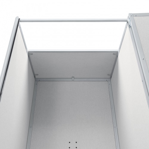 集中ブース（集中ボックス・セミクローズ型ワークブース・テレワークボックス・電話ブース・オフィス・WEB会議・個室・遮音・吸音・キャスター・デスク天板・タップ付き・ベージュ）