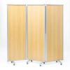 3連結パーティション（幅180cm・高さ180cm・木目タイプ・間仕切り・目隠し・ミーティング・会議室・キャスター）