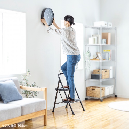 脚立（2段・ブラック） STL-1 サンワサプライ