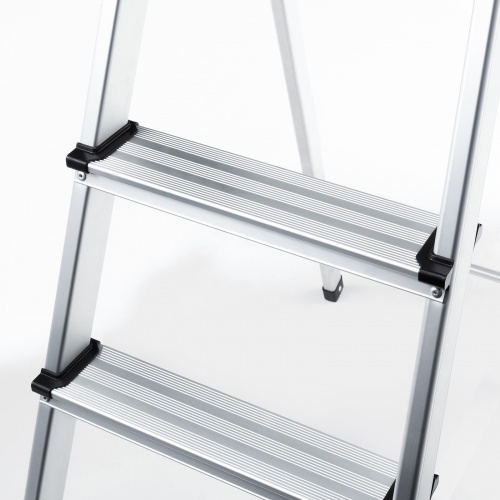 脚立（踏み台・アルミフレーム・折りたたみ・滑り止め付き・持ち手付き・手すり付き・3段・耐荷重150kg）