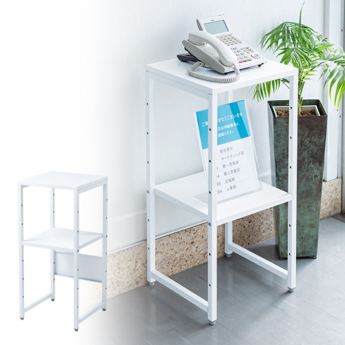 マルチスタンド（電話台・消毒液台・プロジェクター台・ホワイト）