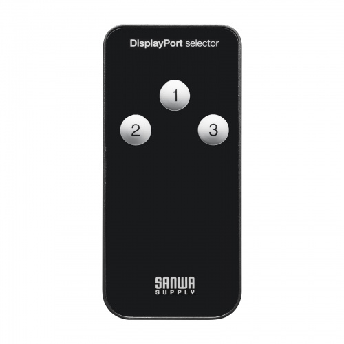 切替器（DisplayPort・3入力1出力・8K/30Hz対応・リモコン付き・コンパクト・ブラック） SW-DP31R サンワサプライ
