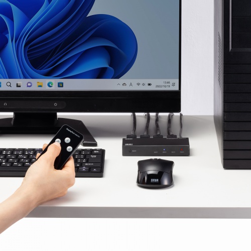 切替器（DisplayPort・3入力1出力・8K/30Hz対応・リモコン付き・コンパクト・ブラック） SW-DP31R サンワサプライ