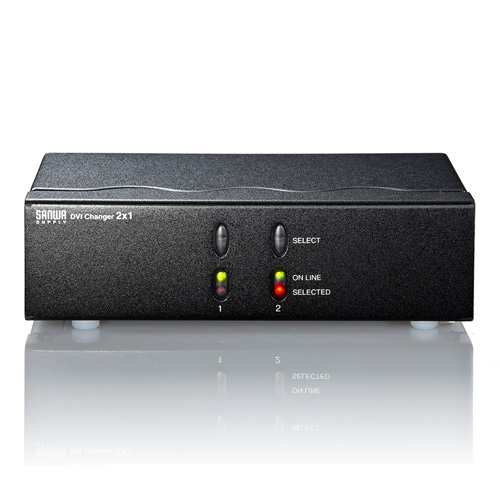ディスプレイ切替器（モニター・DVI・24pin対応・電子式スイッチ方式・2回路） SW-EDV2N サンワサプライ
