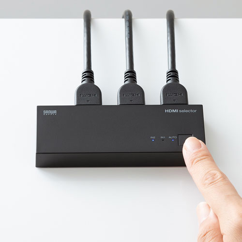 HDMI切替器（2台・4K・60Hz・映像・音声・自動切換・手動切替