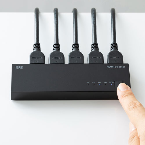 HDMI切替器（4台・フルHD・1080p・映像・自動切換・手動切替・パソコン・ゲーム）SW-HD41L サンワサプライ