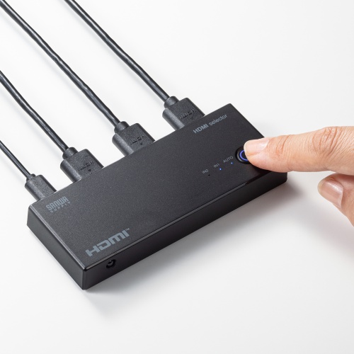 HDMI切替器（2入力1出力・4K/60Hz対応・HDR・HDCP2.3対応・リモコン付き・自動切替・本体ボタン操作・Type-C給電・テレビ・モニター・ゲーム機向け）