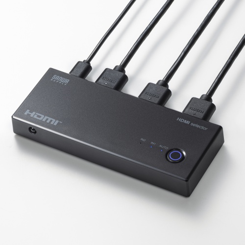 HDMI切替器（2入力1出力・4K/60Hz対応・HDR・HDCP2.3対応・リモコン付き・自動切替・本体ボタン操作・Type-C給電・テレビ・モニター・ゲーム機向け）