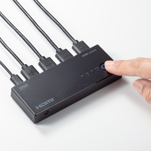 HDMI切替器（3入力1出力・4K/60Hz対応・HDR・HDCP2.3対応・リモコン付き・自動切替・本体ボタン操作・Type-C給電・テレビ・モニター・ゲーム機向け）