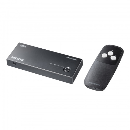 HDMI切替器（3入力1出力・4K/60Hz対応・HDR・HDCP2.3対応・リモコン付き・自動切替・本体ボタン操作・Type-C給電・テレビ・モニター・ゲーム機向け）