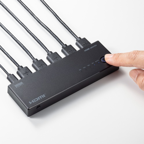 HDMI切替器（4入力1出力・4K/60Hz対応・HDR・HDCP2.3対応・リモコン付き・自動切替・本体ボタン操作・Type-C給電・テレビ・モニター・ゲーム機向け）