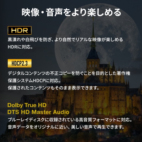 HDMI切替器（双方向・ケーブル一体型・2入力1出力・1入力2出力・8K/60Hz・4K/120Hz・HDMIセレクター） SW-HDR8K21BD サンワサプライ