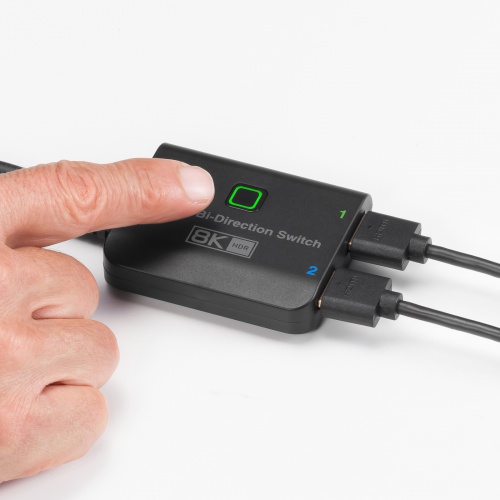 HDMI切替器（双方向・ケーブル一体型・2入力1出力・1入力2出力・8K/60Hz・4K/120Hz・HDMIセレクター） SW-HDR8K21BD サンワサプライ