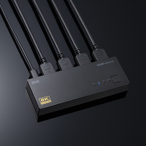 HDMI切替器（8K対応・3入力・1出力・8K/60Hz・4K/120Hz対応・自動切替・手動切替・HDMIセレクター） SW-HDR8K31L サンワサプライ