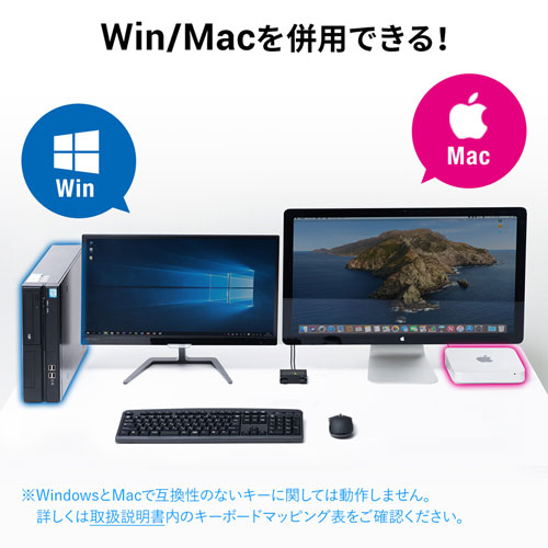 パソコン切替器（キーボード・マウス用・2：1・USB） SW-KM2UU サンワサプライ