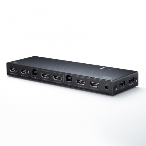 HDMIパソコン切替器（デュアルディスプレイ・2画面同時出力・4K対応・エミュレーション非搭載・2:1）