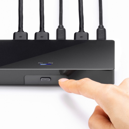 パソコン自動切替器（DisplayPort対応・2:1・4K/60Hz・エミュレーション非搭載・マウス・キーボード）