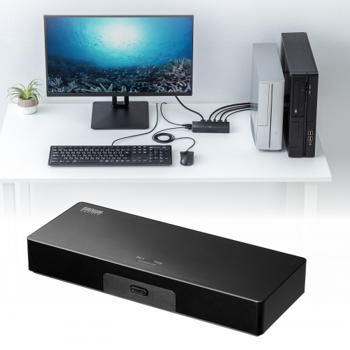パソコン自動切替器（DisplayPort対応・2:1・4K/60Hz・エミュレーション非搭載・マウス・キーボード）