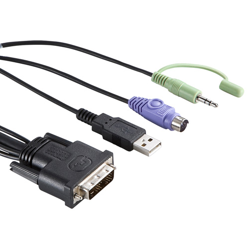 パソコン切替器（WUXGA・フルHDにも対応・DVI・PS/2・USB接続
