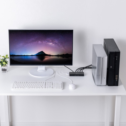 HDMIパソコン切替器（4K対応・エミュレーション非搭載・2：1） SW-KVM2HUUS サンワサプライ