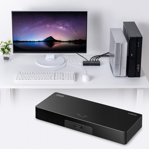 HDMIパソコン切替器（4K対応・エミュレーション非搭載・2：1） SW-KVM2HUUS サンワサプライ