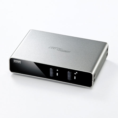 サンワサプライ　パソコン自動切替器 SW-KVM2UUN【パソコン自動切替器（2:1）】1組のUSBキーボード