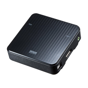 【アウトレット･訳あり・セール】パソコン自動切替器（2:1・DisplayPort対応・手元スイッチ付き） SW-KVM2WDPU サンワサプライ 