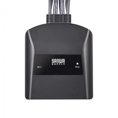 サンワサプライ 手元スイッチ付きパソコン自動切替器(2:1) SW-KVM2WVUN2 手元スイッチでパソコン2台を切り替えできる4K⁄60Hz対応パソコン自動