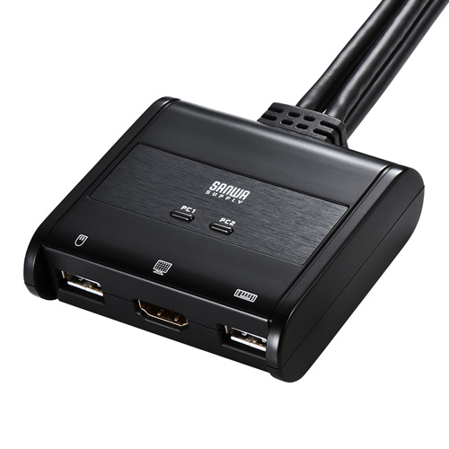SW-KYCNWJ HDMI自動切替器 2:1 HDMI切替器(2:1・自動切替・手元スイッチ付き) SW-KVM2WHU