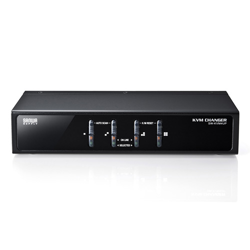 パソコン切替器(自動・4:1・PS/2対応・USB対応) SW-KVM4UP サンワサプライ