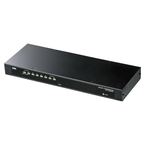 KVMスイッチ／8台切替／PS2・USB両対応／1Uラックマウント