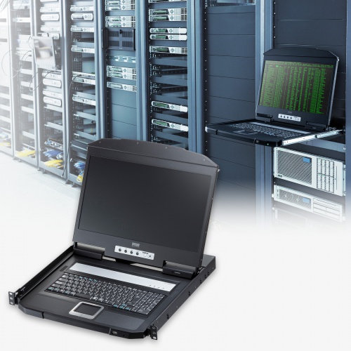 コンソールドロワー｜KVM・ラックマウント型・1U・18.5インチ・USB/HDMI対応