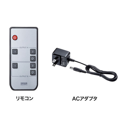 HDMI切替分配器(マトリックス・2入力2出力・4K60Hz・HDCP対応
