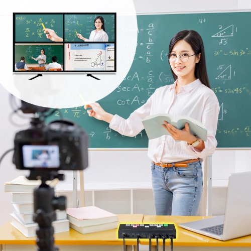 HDMIスイッチャー（キャプチャ・切替器・セレクタ・マトリックス・ビデオ・配信・4K対応・画面分割・リモコン付き・おすすめ） SW-UHD41UVC サンワサプライ