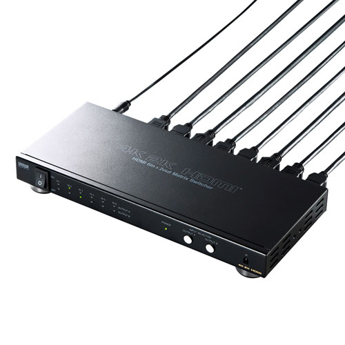 HDMI切替器（6入力2出力・マトリックス切替機能付き） SW-UHD62