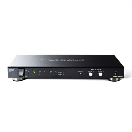 HDMI切替器（6入力2出力・マトリックス切替機能付き） SW-UHD62