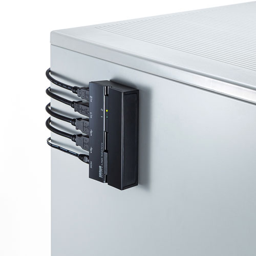 USB切替器（2台・ハブ付き・手動・コンパクト・USB2.0・マグネット・磁石・コンパクト・パソコン）SW-US22HMG サンワサプライ