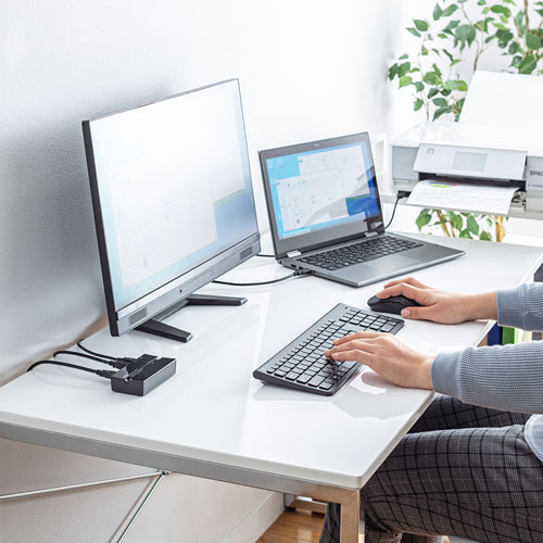 USB切替器（2台・手動・コンパクト・USB2.0・マグネット・磁石・コンパクト・パソコン）SW-US22MG サンワサプライ