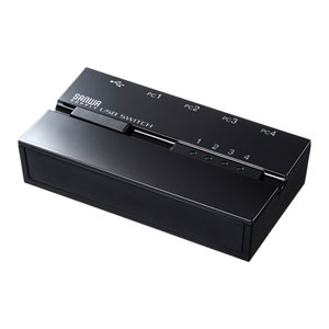 【訳あり 新品】USB切替器（4台・手動・コンパクト・USB2.0・マグネット・磁石・コンパクト・パソコン）SW-US24MG サンワサプライ