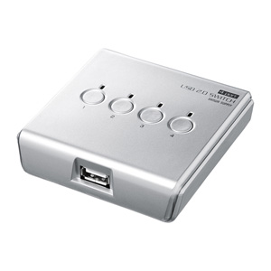 【訳あり 新品】USB切替器（4回路・USB2.0対応・手動） SW-US24N サンワサプライ ※箱にキズ、汚れあり