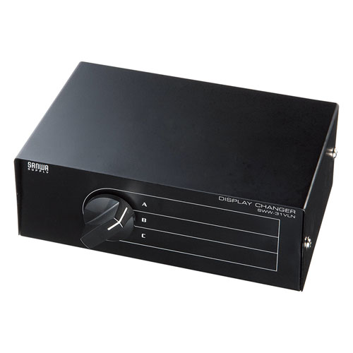 【訳あり 新品】ディスプレイ切替器（3回路・ストレート全結線・全回路切替・電源不要） SWW-31VLN サンワサプライ※箱にキズ、汚れあり