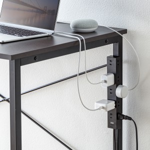 電源タップ（2Pプラグ・10個口・強力ネオジムマグネット・シャッター付き・ACアダプタ対応・1m・ブラック） TAP-2210-1BK サンワサプライ