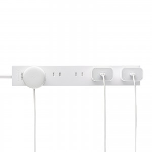 電源タップ（2Pプラグ・10個口・強力ネオジムマグネット・シャッター付き・ACアダプタ対応・1m）