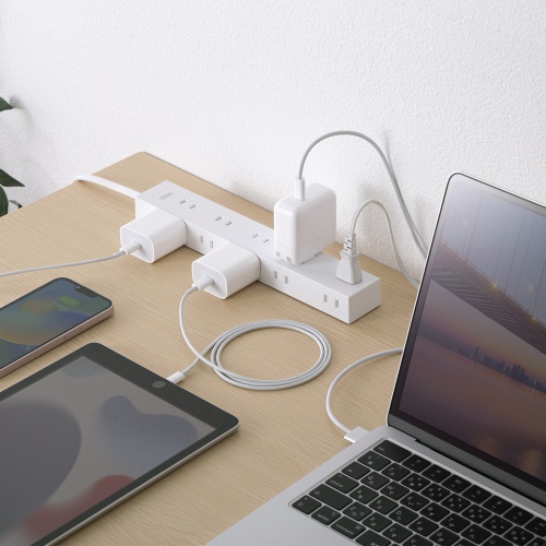 電源タップ（2Pプラグ・10個口・強力ネオジムマグネット・シャッター付き・ACアダプタ対応・1m）