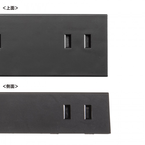 電源タップ（2Pプラグ・10個口・強力ネオジムマグネット・シャッター付き・ACアダプタ対応・3m・ブラック）TAP-2210-3BK