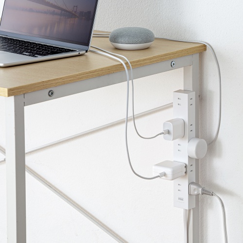 電源タップ（2Pプラグ・10個口・強力ネオジムマグネット・シャッター付き・ACアダプタ対応・3m）