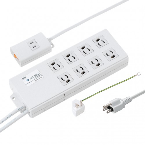 電源タップ（3P・8個口・3Pコードプラグ2mコード・抜け止め・手元集中