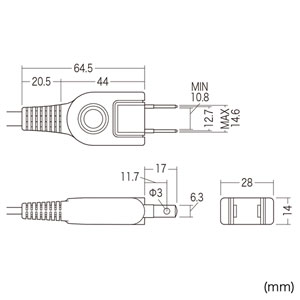 電源タップ（3m・2P・3個口・トラッキング対策） TAP-3W3N サンワサプライ